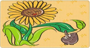 Sunflower Seeds and Sunflowers Non-Slip Desk Pad,Mouse Pad,Waterproof PVC Desk Table Protector, Easy Clean Laptop Desk Writing Mat for Office Work/Home/Decor