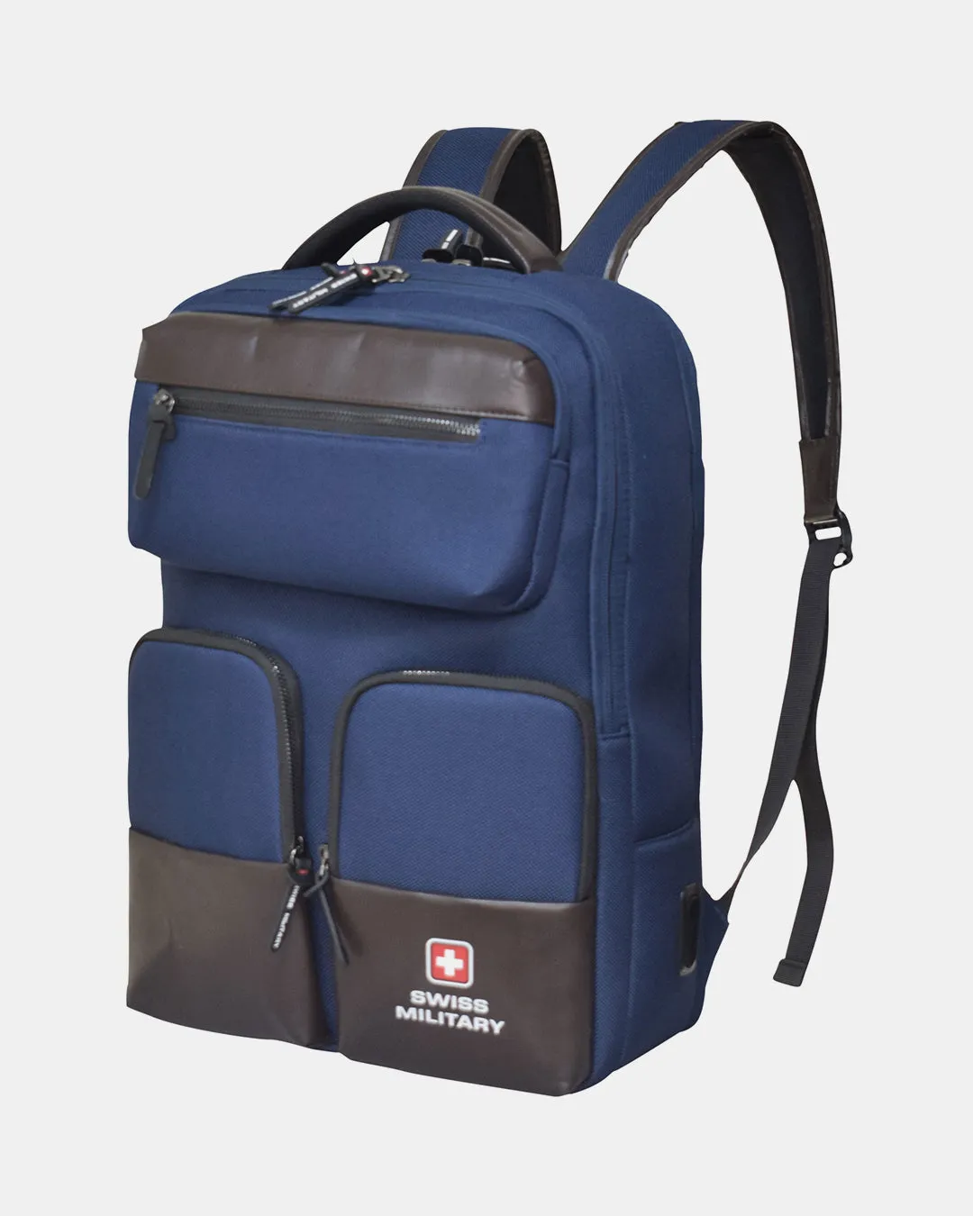 Swiss Military Blizzard Laptop Backpack with Luggage Trolley Strap | USB and Type C Charging Port | 21 Lt Capacity