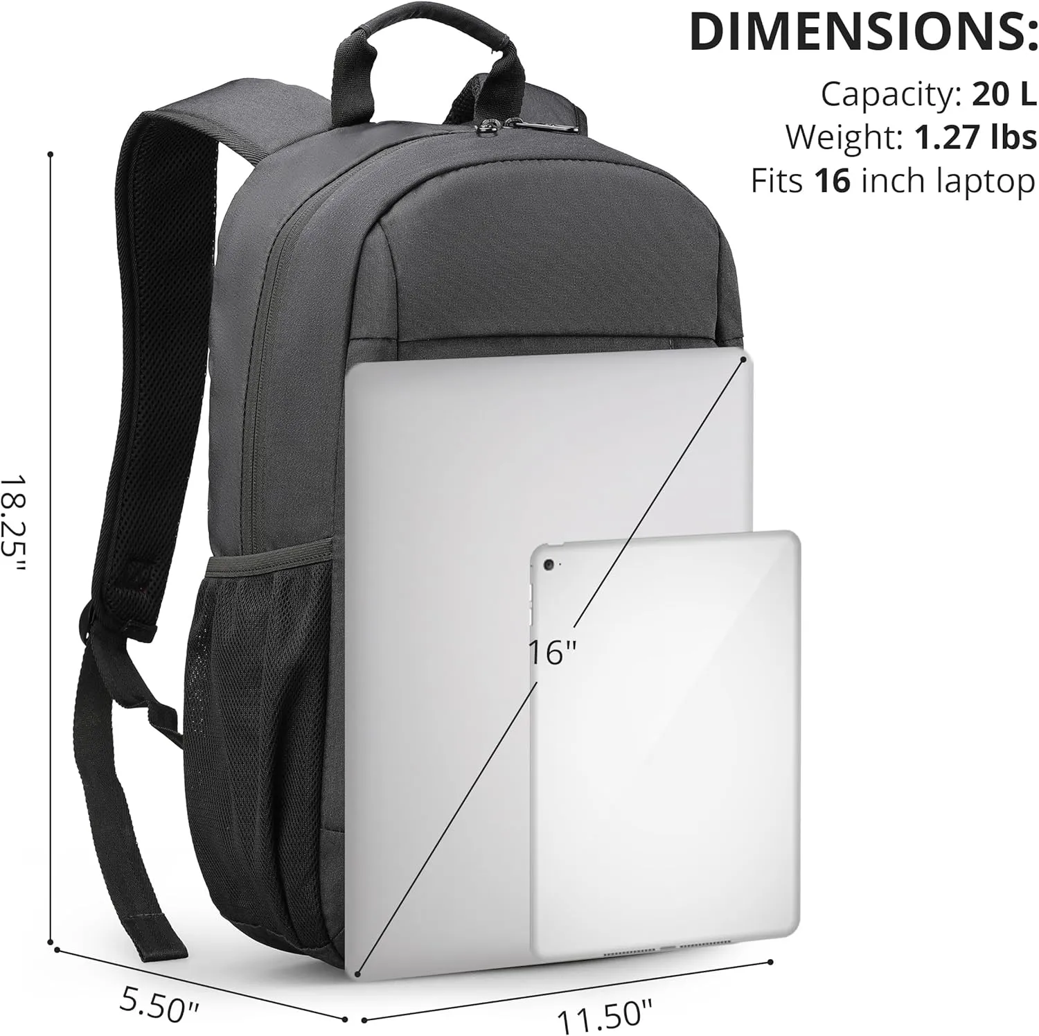 Swissdigital Design College Laptop Backpack, Travel Slim Laptops Backpack with USB Charging Port for Men & Women Fits 16 Inch Notebook, Black | ARBON
