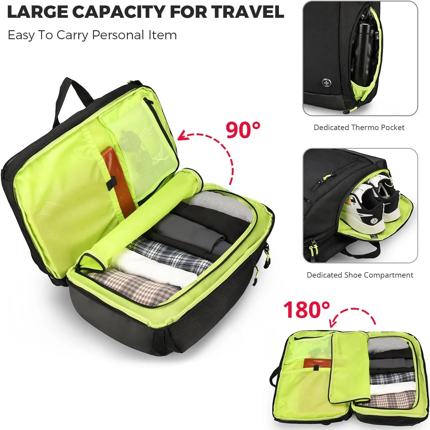 Swissdigital Design Large Travel Backpack for Men,17 Inch Laptops Backpack with USB Charging Port,Carry on Business Anti-theft Backpack With RFID Protection (JAVA SD805)