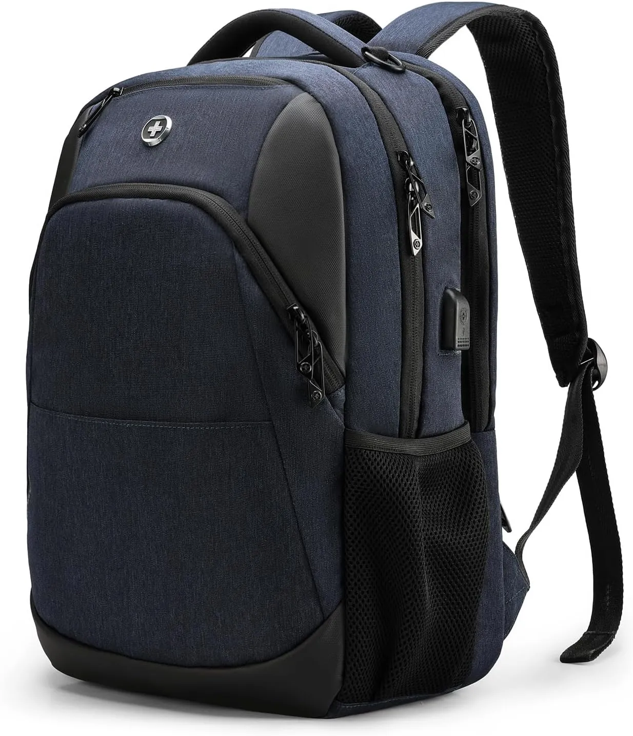 Swissdigital Design Travel Laptop Backpack for Men and Women, Business Backpack with USB Charging Port for Fits 16 Inch Notebook, Blue | ANDWIL