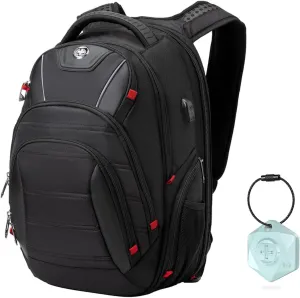 Swissdigital Travel Backpack with Smart Bluetooth Locator - Pairs with Apple Find My (iOS Only)