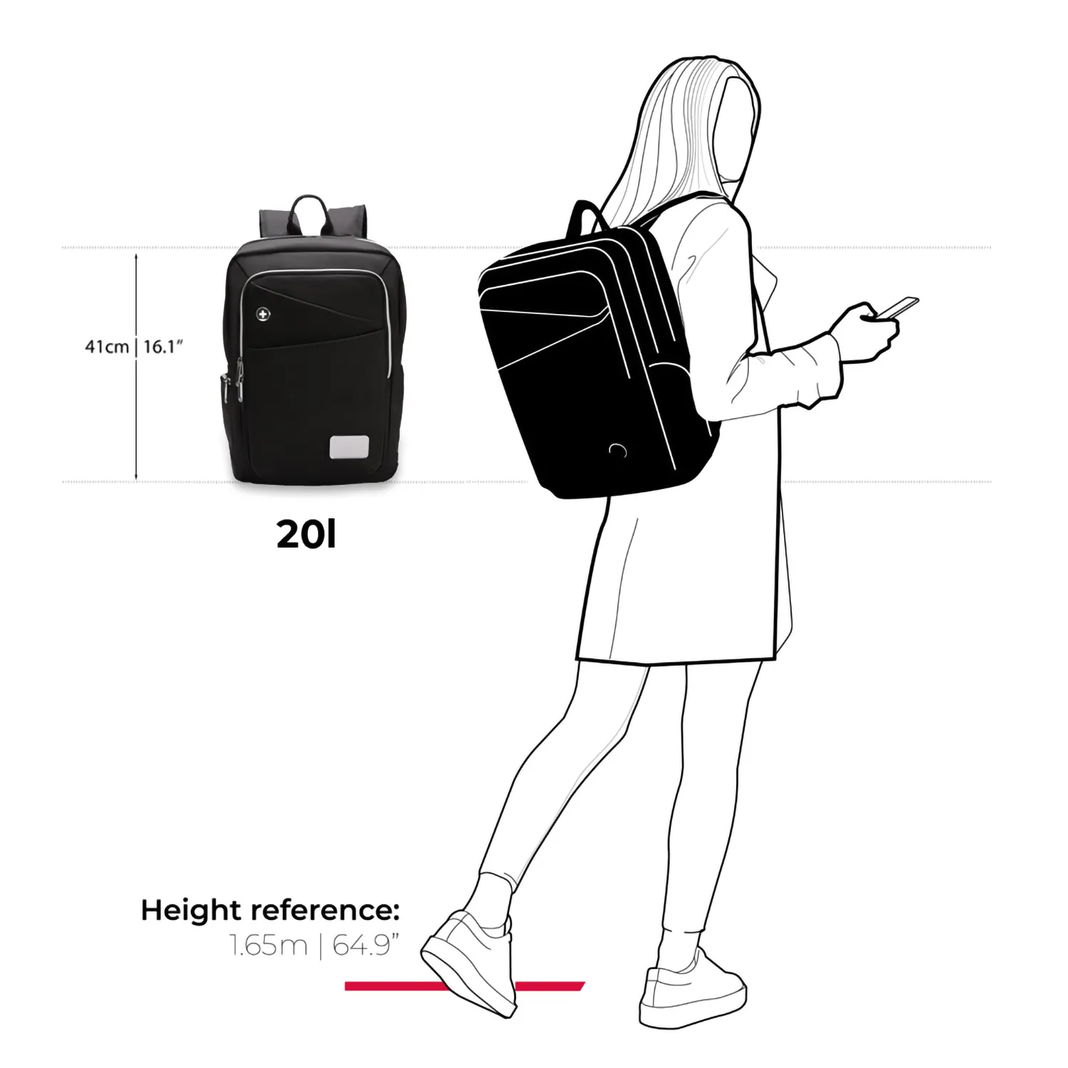 Swissdigital Uptown Backpack With Tracking Tag