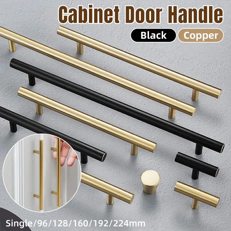 T-Bar and Long Pull Cabinet Handles – Gold & Matte Black Dark-Copper