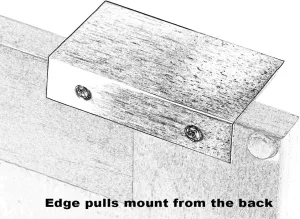 Tab Pulls Perfect Edge Pulls. Finger Pulls for Cabinets. Aluminum Material Premium Handles for Kitchen Drawer. (with Screws) (25, Satin Nickel, 2 Inch)