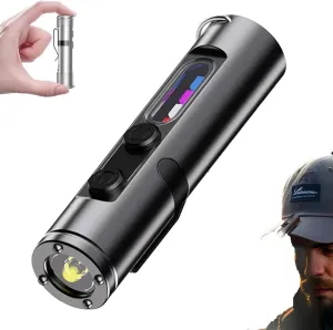 Taclite Mini – The Ultimate Everyday Micro Tool, 2025 New Taclite Mini Flashlight, Magnetic Pocket Keychain Flashlight with Hat Clip, Waterproof for Camping, Emergency (Black)
