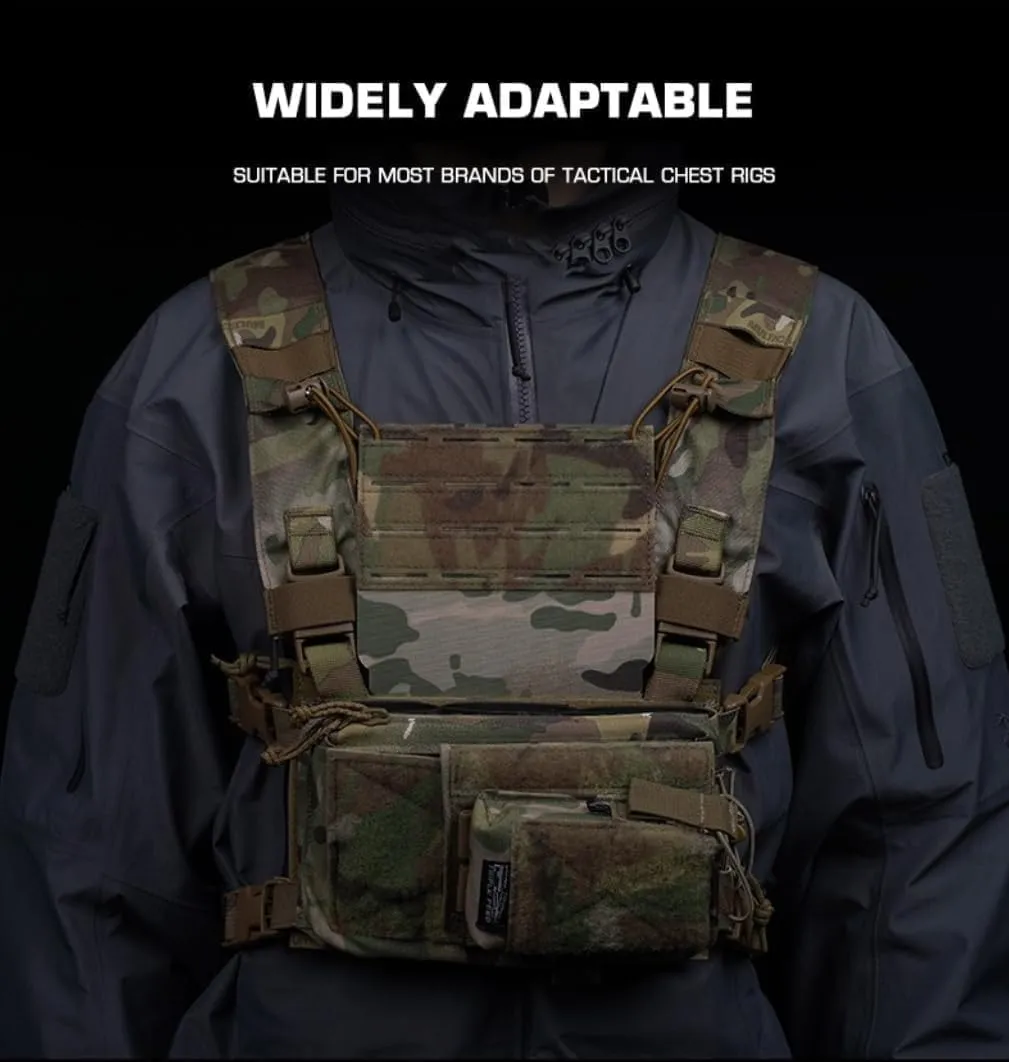 Tactical Chest Rig Mag Pouch MOLLE Holder FERR0 Style A.TAK Panel Hunting Airsoft Chesty Navigation Front Panel Expansion Gear (CP)