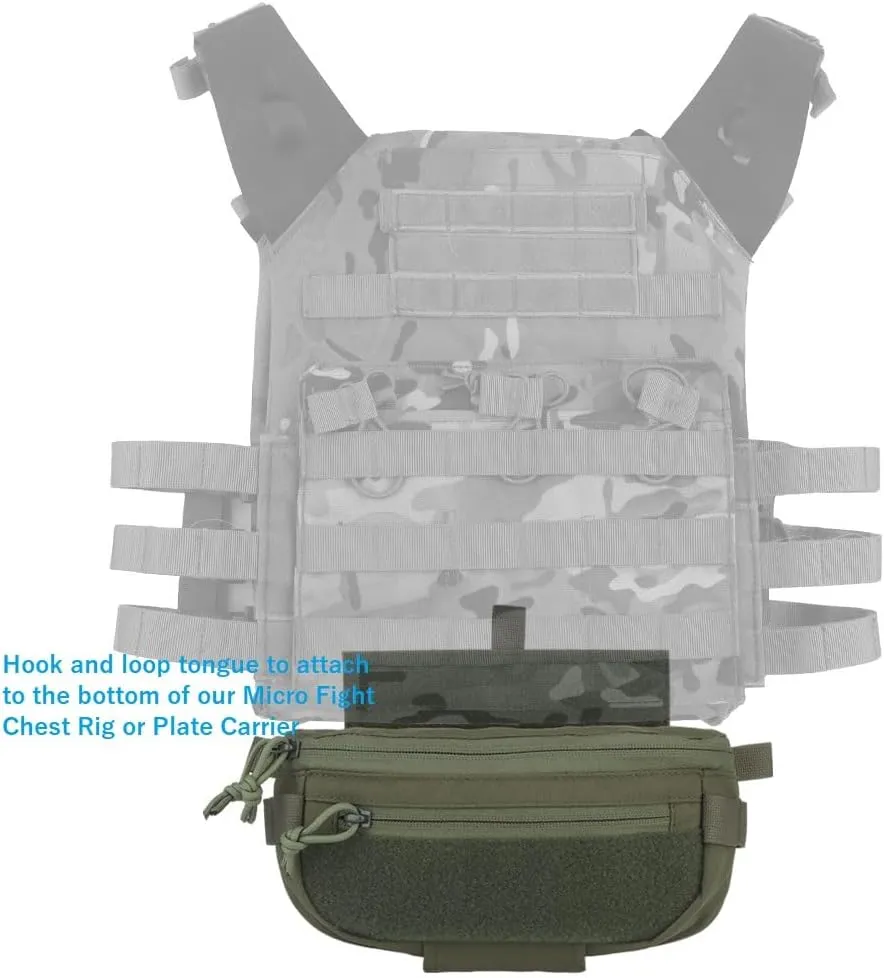 Tactical Drop Dangler Pouch with Hoop and Loop Sub Abdominal Carrying Kit Bag Utility Tool Pouch Waistpack for Chest Rig Vest