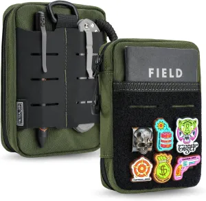 TACTICAL GEEK EDC Compact Waist Pocket Pouch, Men EDC Pouch Organizer, Multi-Purpose Molle Tool Pouch for Multitools, Utility Tool Organizer Bag for Daily Essentials Carry(Block E3.0-GY)