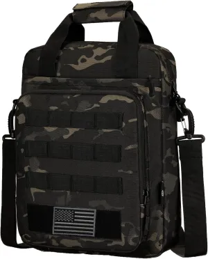 Tactical Messenger Bag, Tactical Briefcase Laptop Bag Heavy Duty MOLLE Shoulder Pack Handbag for Men(Patch Included)