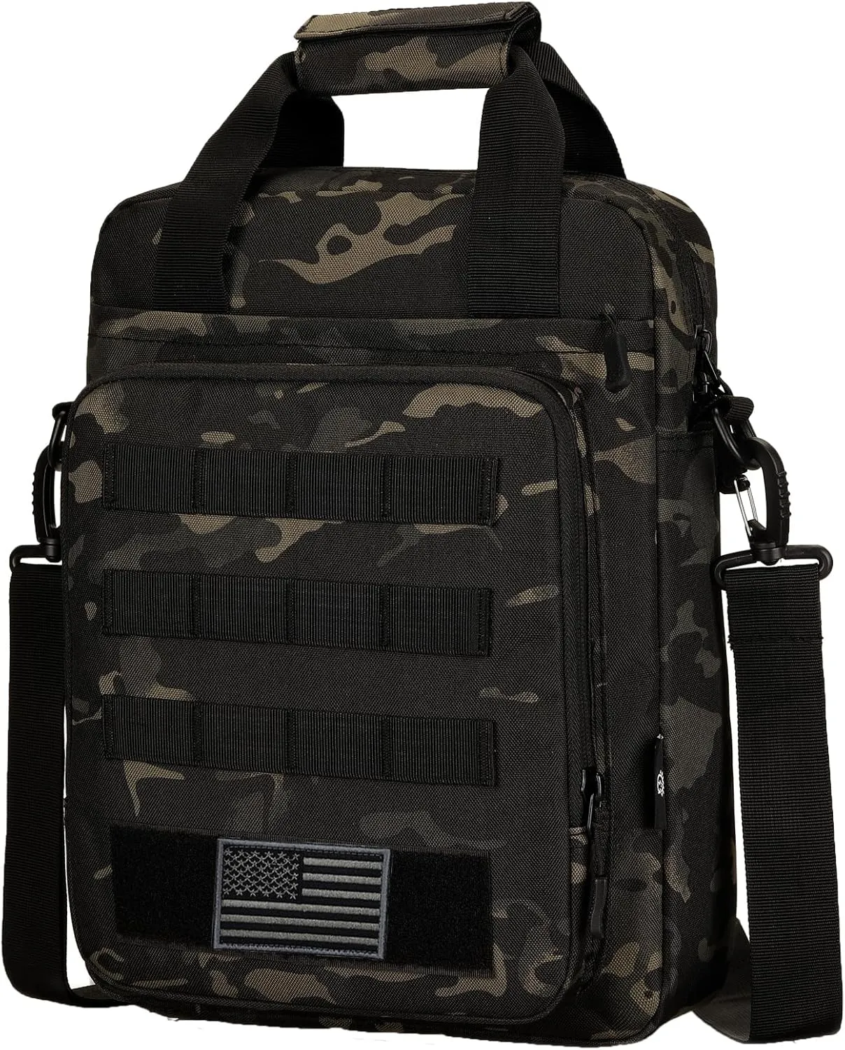 Tactical Messenger Bag, Tactical Briefcase Laptop Bag Heavy Duty MOLLE Shoulder Pack Handbag for Men(Patch Included)