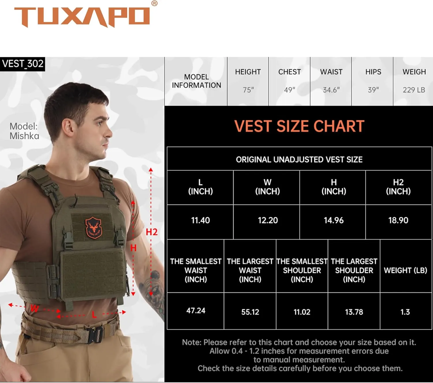 Tactical Molle Vest for Men Laser Cutting Modular Lightweight Quick Release Adjustable Vests