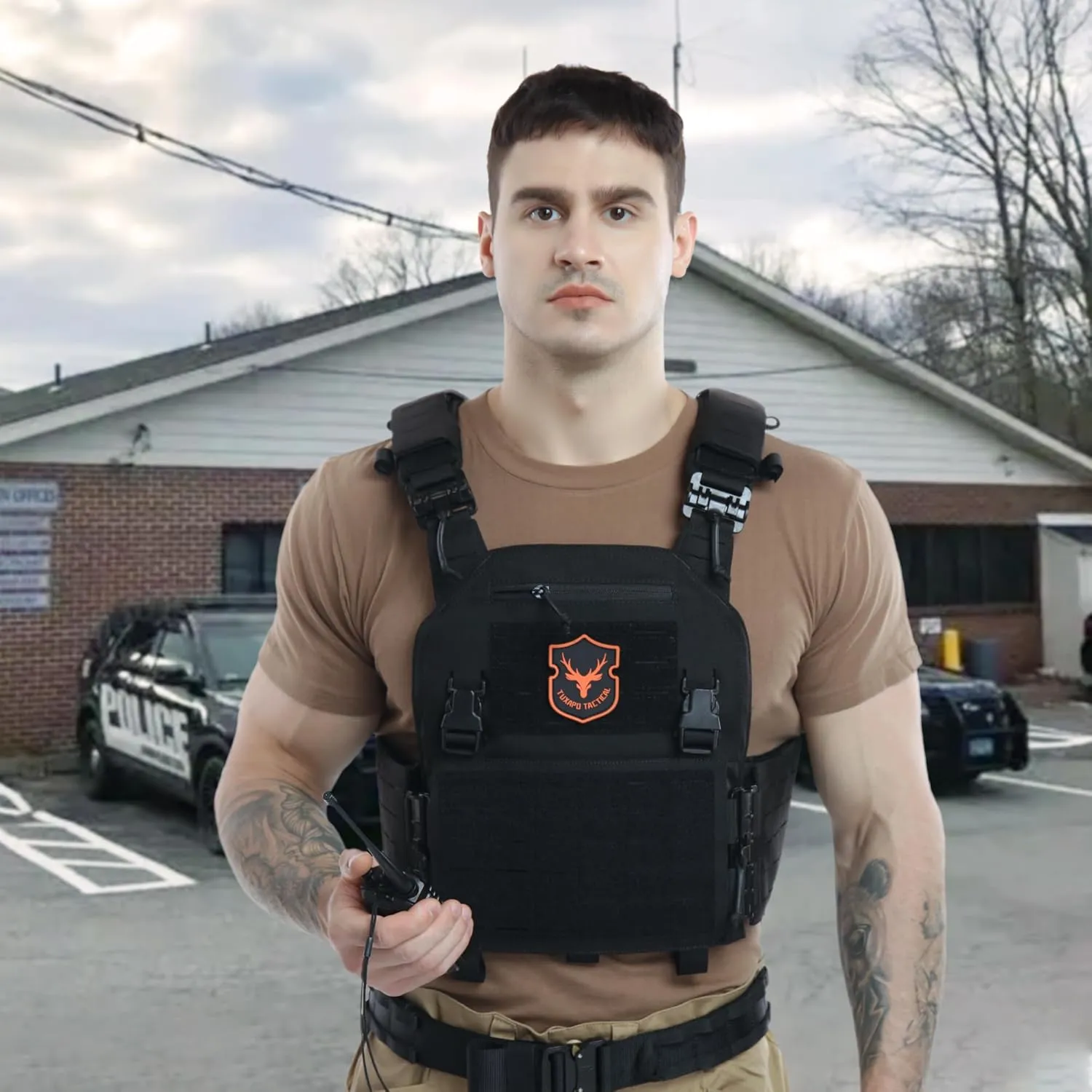 Tactical Molle Vest for Men Laser Cutting Modular Lightweight Quick Release Adjustable Vests