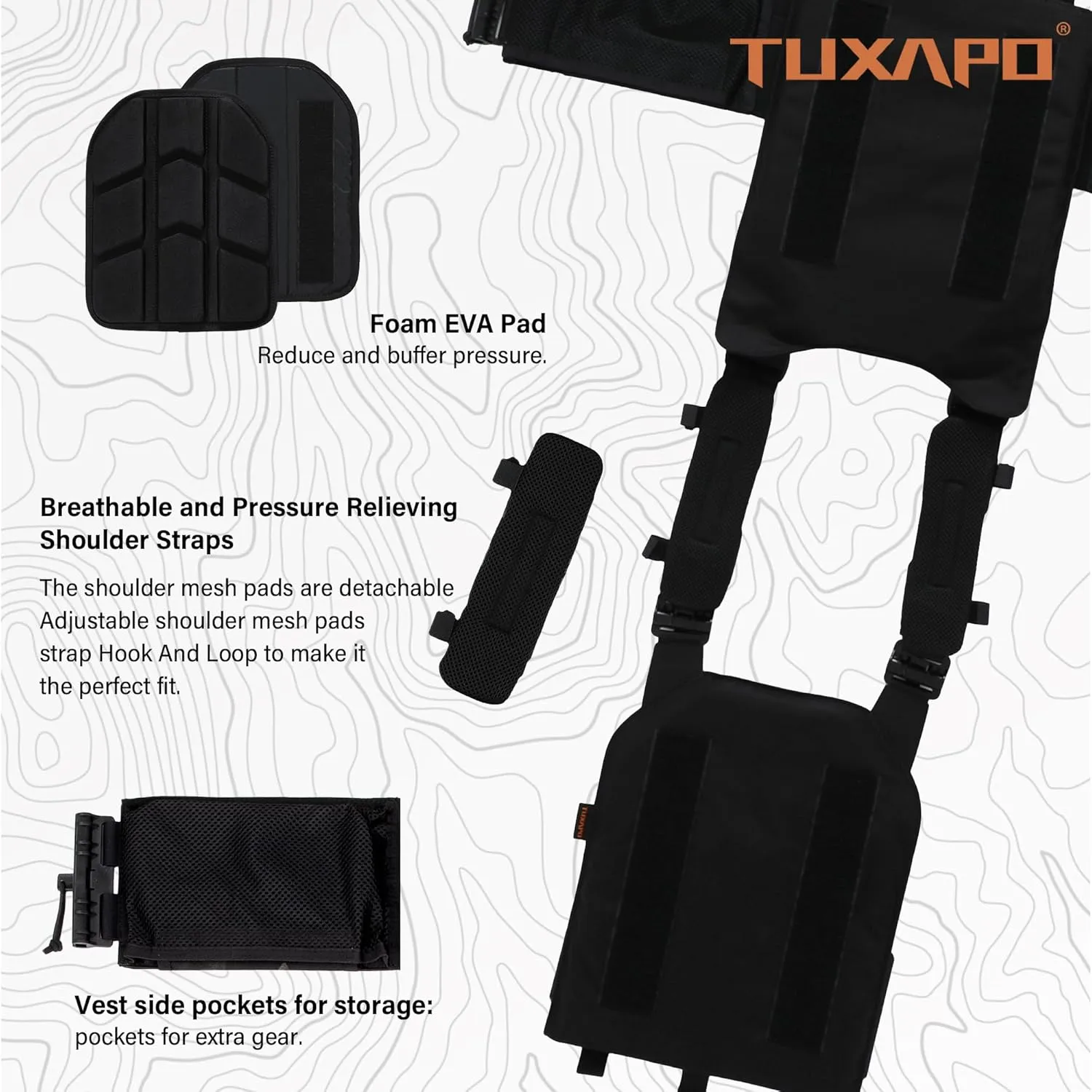 Tactical Molle Vest for Men Laser Cutting Modular Lightweight Quick Release Adjustable Vests
