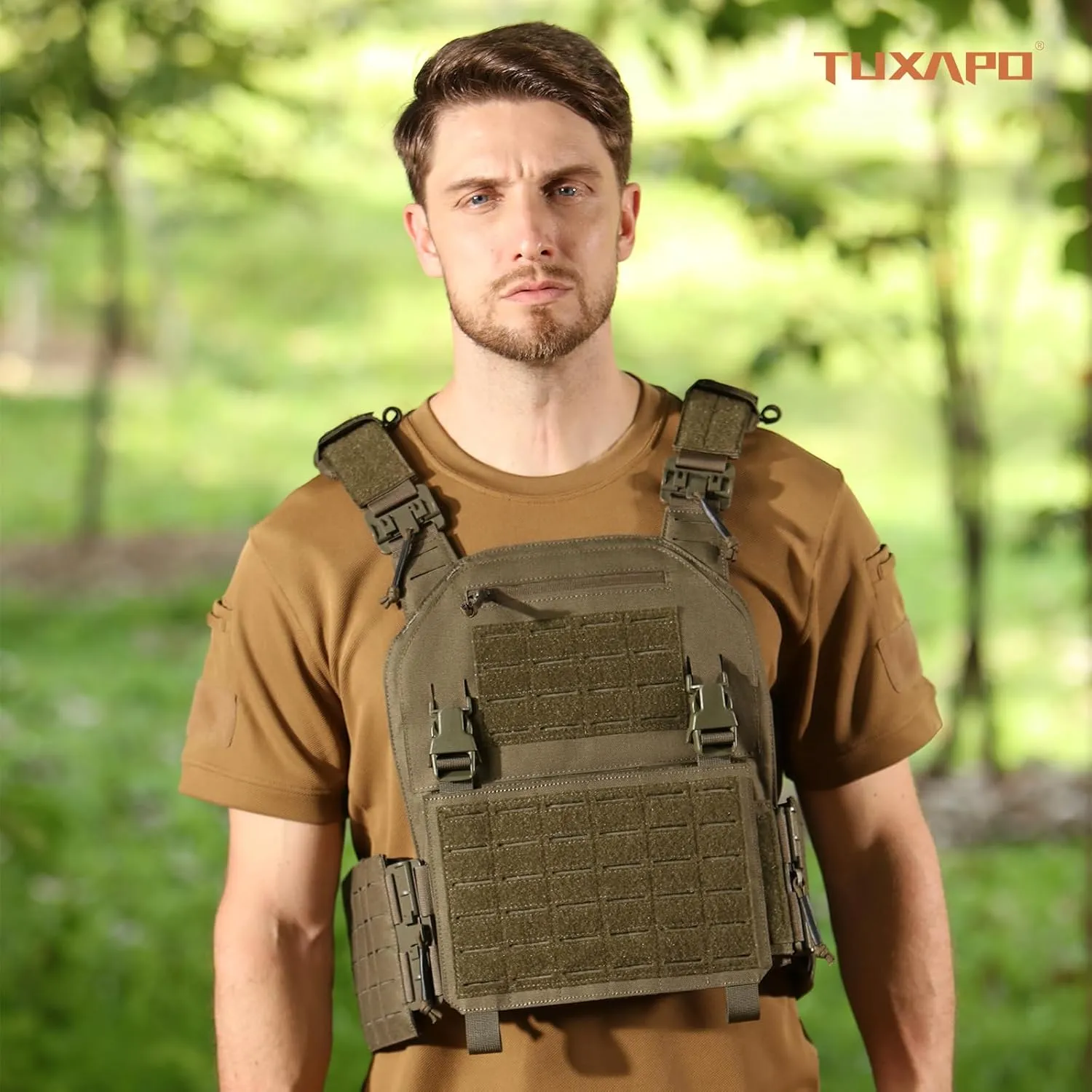 Tactical Molle Vest for Men Laser Cutting Modular Lightweight Quick Release Adjustable Vests