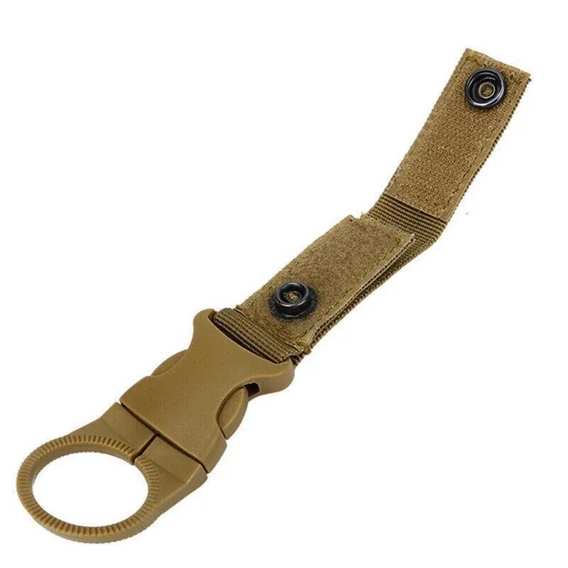 Tactical Molle Webbing Strap Clip Water Drink Bottle Holder Hook For Waist Belt