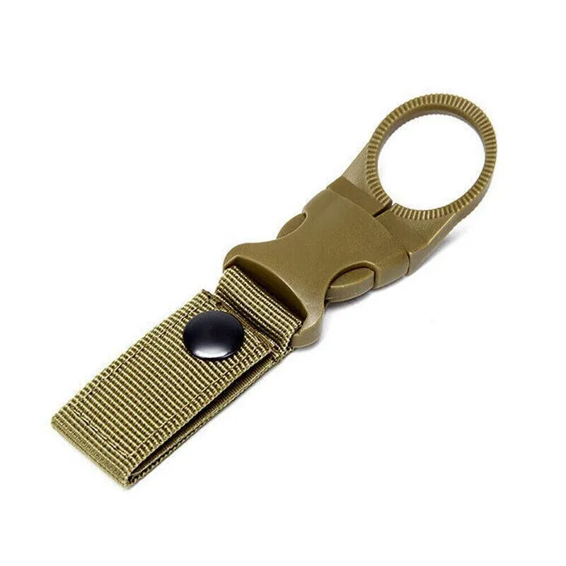 Tactical Molle Webbing Strap Clip Water Drink Bottle Holder Hook For Waist Belt