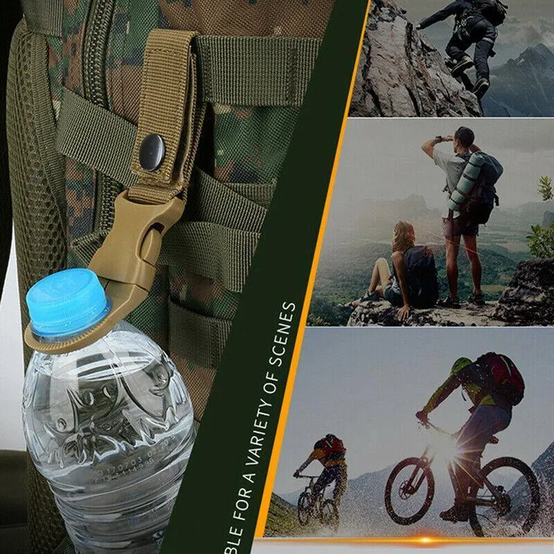 Tactical Molle Webbing Strap Clip Water Drink Bottle Holder Hook For Waist Belt