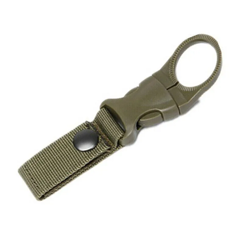 Tactical Molle Webbing Strap Clip Water Drink Bottle Holder Hook For Waist Belt