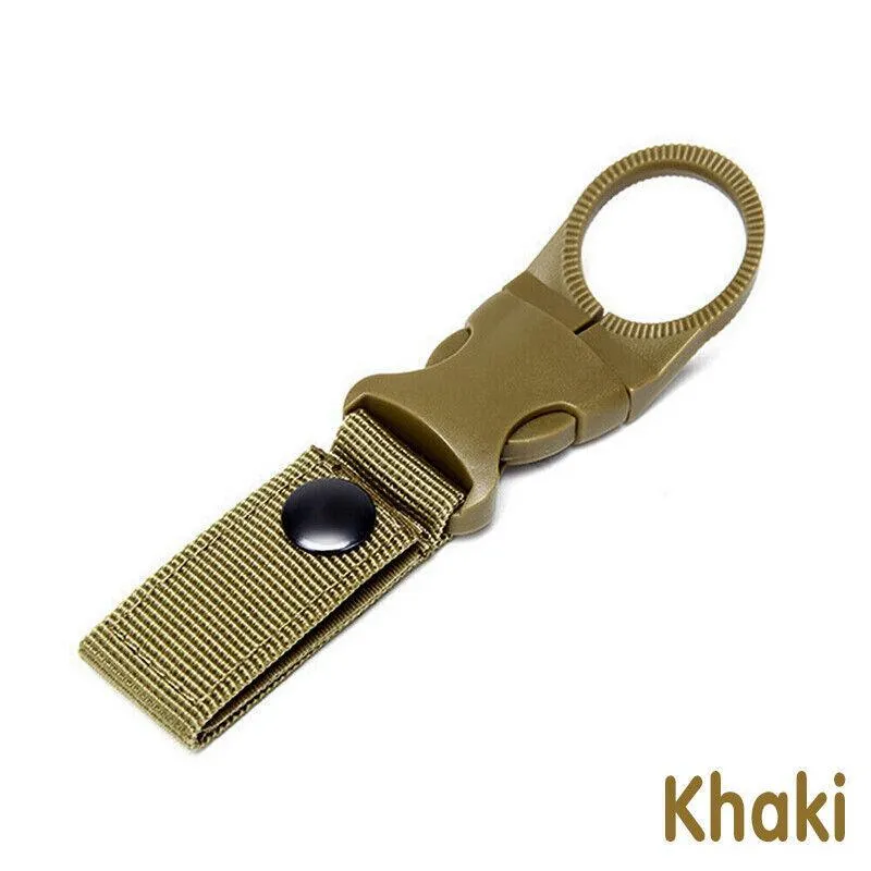Tactical Molle Webbing Strap Clip Water Drink Bottle Holder Hook For Waist Belt