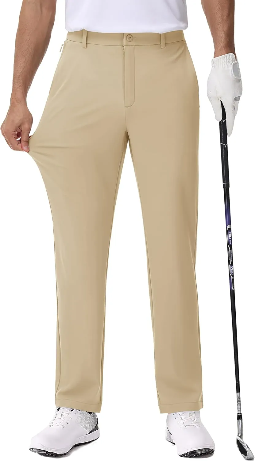TACVASEN Golf Pants Men - 30"/32"/34" Stretch Lightweight Quick Dry Dress Pants for Men with Pockets for Work Casual