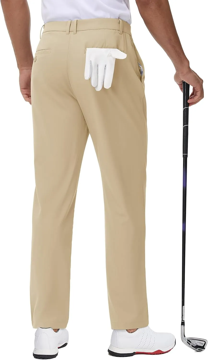 TACVASEN Golf Pants Men - 30"/32"/34" Stretch Lightweight Quick Dry Dress Pants for Men with Pockets for Work Casual