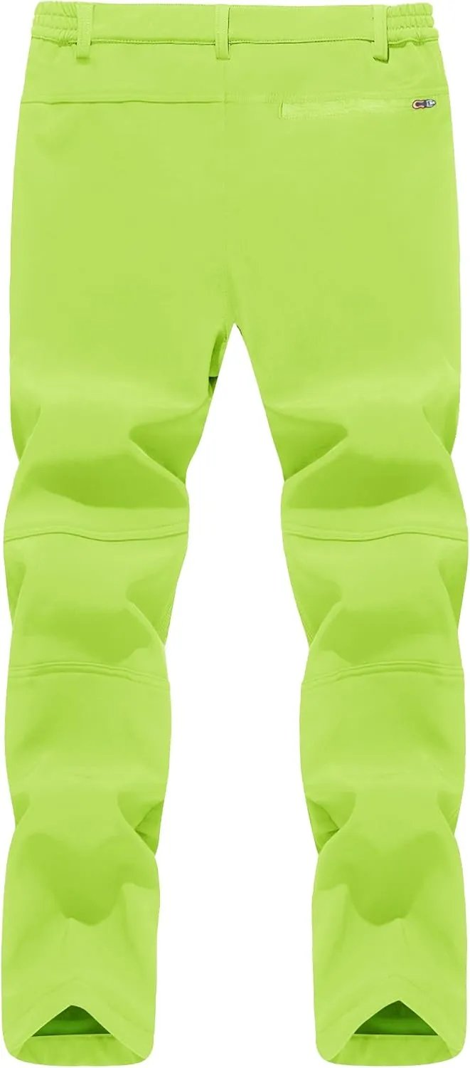 TACVASEN Men's Snow Ski Pants Windproof Snowboard Pants for Men Water Resistant Hiking Pants Fleece Lined Winter Working
