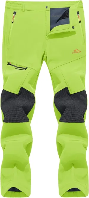 TACVASEN Men's Snow Ski Pants Windproof Snowboard Pants for Men Water Resistant Hiking Pants Fleece Lined Winter Working
