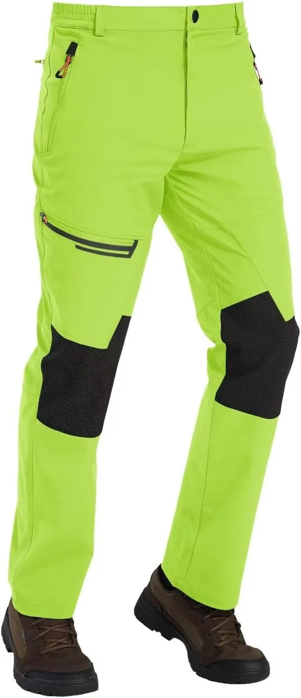 TACVASEN Men's Snow Ski Pants Windproof Snowboard Pants for Men Water Resistant Hiking Pants Fleece Lined Winter Working