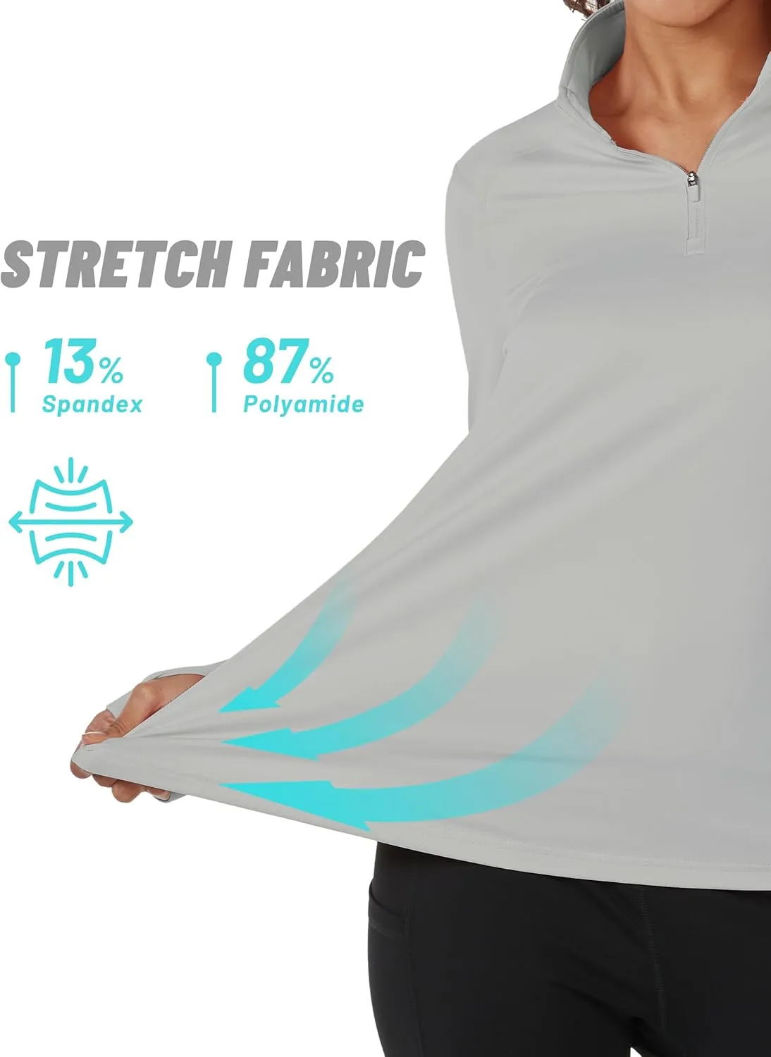 TACVASEN Women's Quarter Zip Pullover Fleece Lined Golf Shirt Long Sleeve Workout Tops Athletic Sweatshirt for Women
