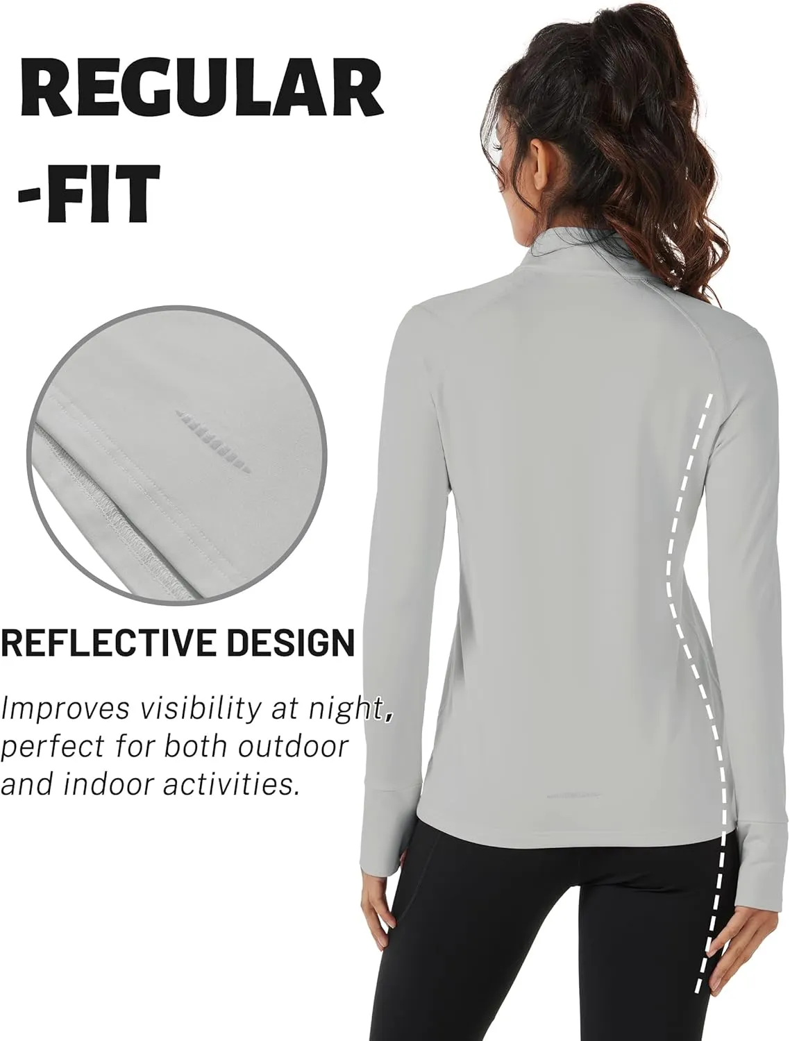 TACVASEN Women's Quarter Zip Pullover Fleece Lined Golf Shirt Long Sleeve Workout Tops Athletic Sweatshirt for Women