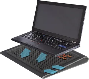 Targus 17 Inch Dual Fan Lap Chill Mat - Soft Neoprene Laptop Cooling Pad for Heat Protection, Fits Most 17" Laptops and Smaller - USB-A Connected Dual Fans for Heat Dispersion (AWE55US)