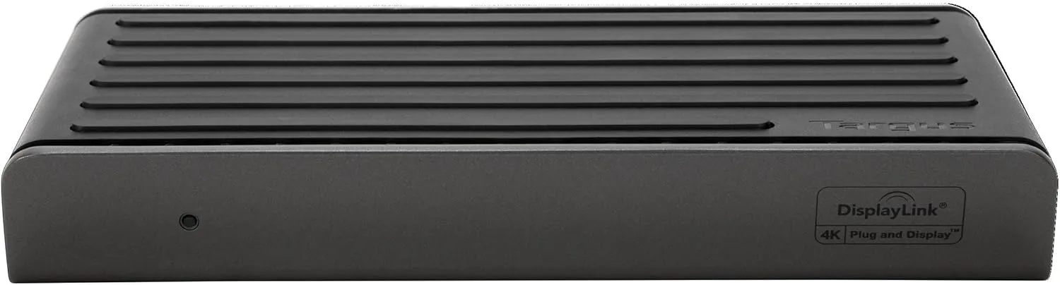 Targus USB-C Universal Dual Video 4K Laptop Docking Station with Charging Power, Audio, & 4 USB Ports for PC, Mac, & Android (DOCK180USZ)