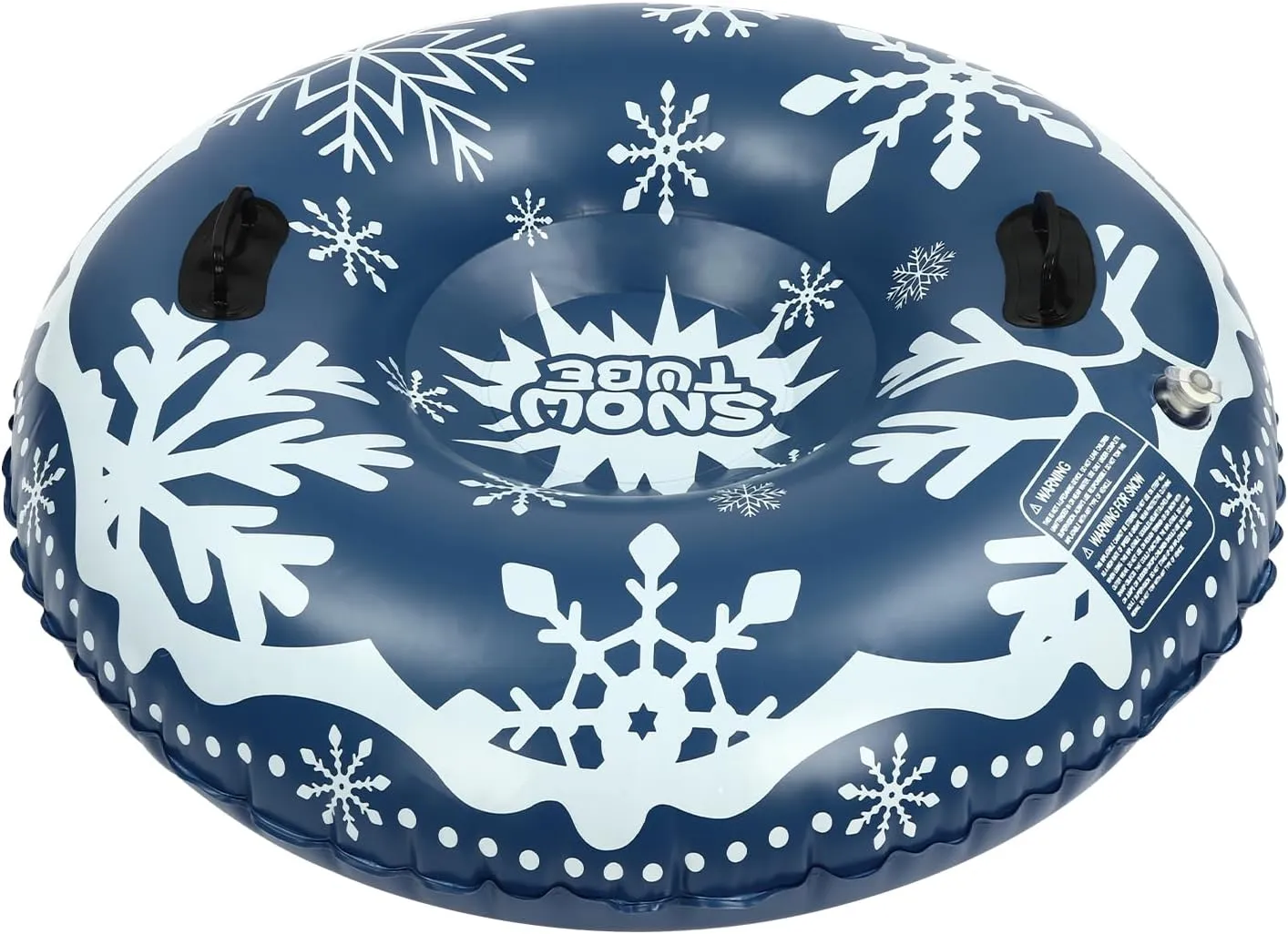 TBVECHI PVC Ski Circle, Minimum Temperature Resistance -13°F with Sturdy Handles 40inch Snow Sleds Fit for Adults and Children