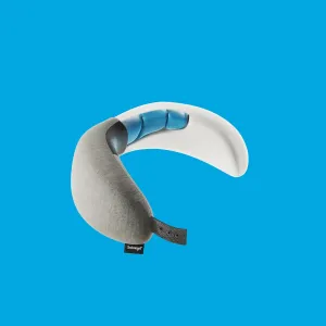 Technogel 2IN1 Travel Neck Pillow with Gel I Chin, & Lumbar Support I Premium Memory Foam & Patented Gel I Airplane Train Work Flight Office Car Home Pillow I Super-Soft I Lightweight I Washable