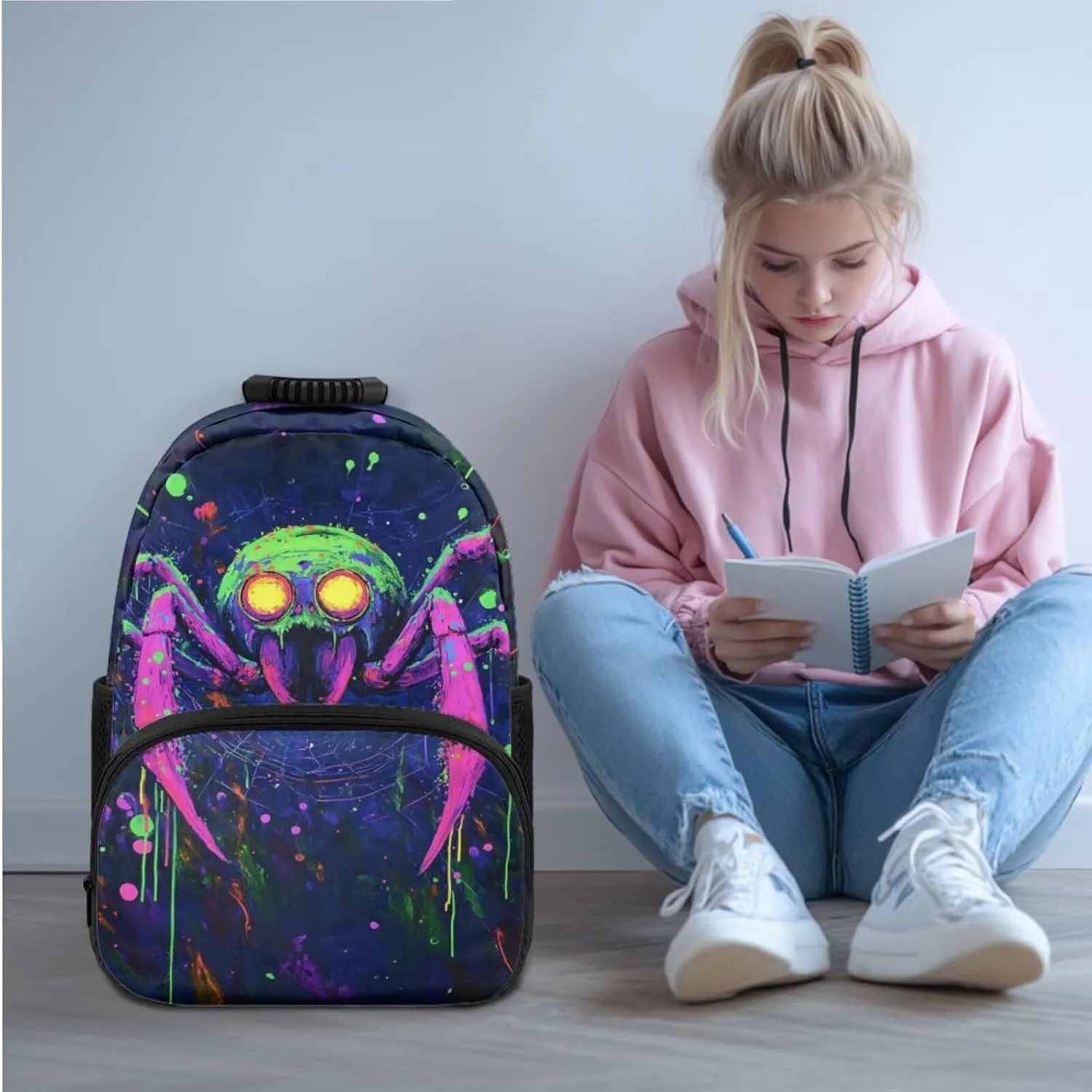 Teenage Backpacks for Boys Kids Backpack with Lunch Box Set of 4 Large Capacity Bookbags for 6th Grade Boys School Bag with Zipper Front Pocket Causal Daypack for Elementary School