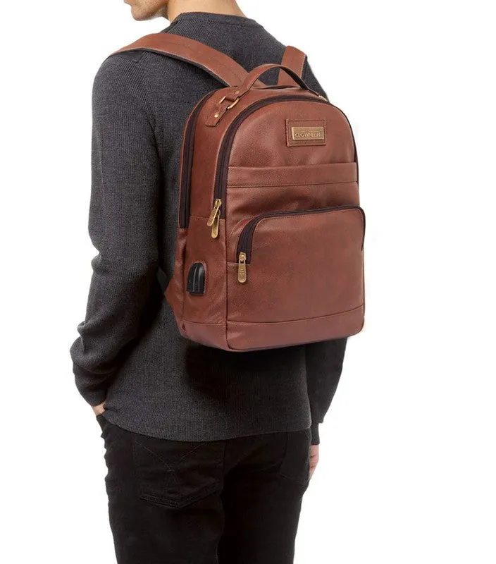 THE CLOWNFISH Fusion Series 27 Liter Laptop Backpack for 15.6 Inch Laptops (Hickory)