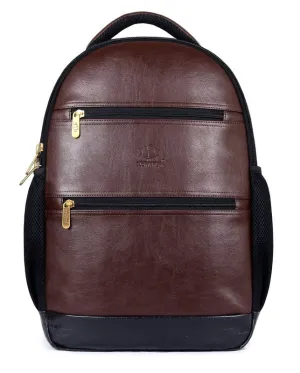 THE CLOWNFISH Jovial 27L Laptop Backpack | Water Resistant | 15.6 inch | Dark Brown