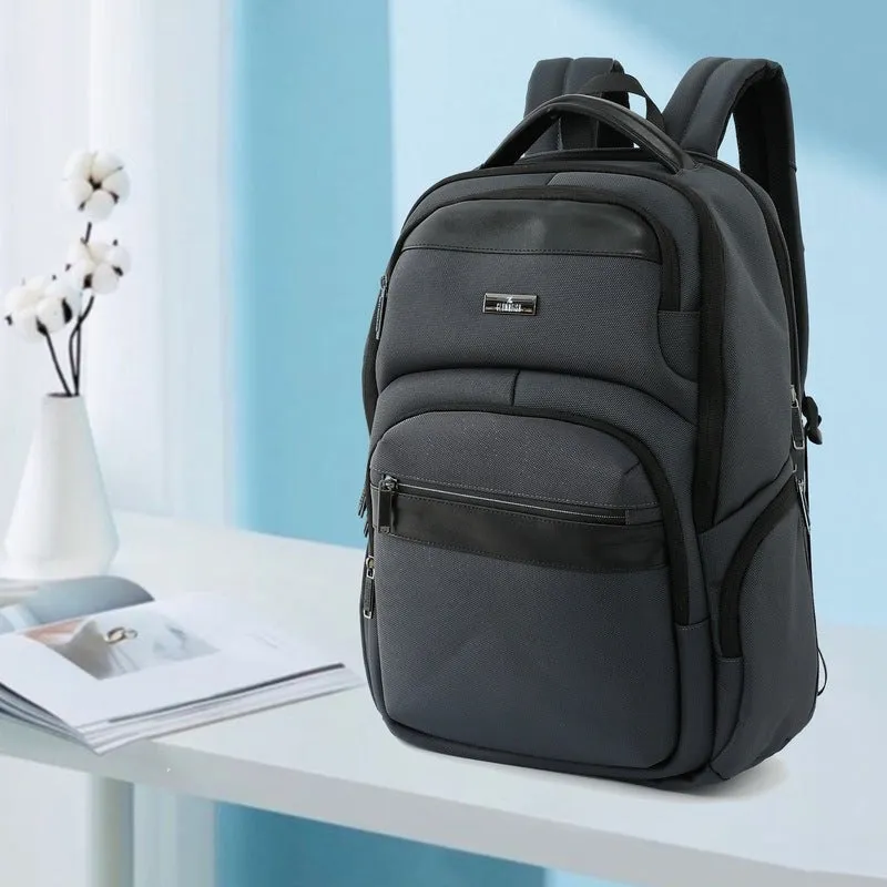 The Clownfish Laptop Backpack - USB Port & Padded Sleeve | 18 Inch | 35L | Grey