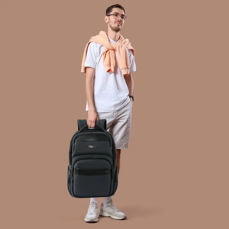 The Clownfish Laptop Backpack - USB Port & Padded Sleeve | 18 Inch | 35L | Grey