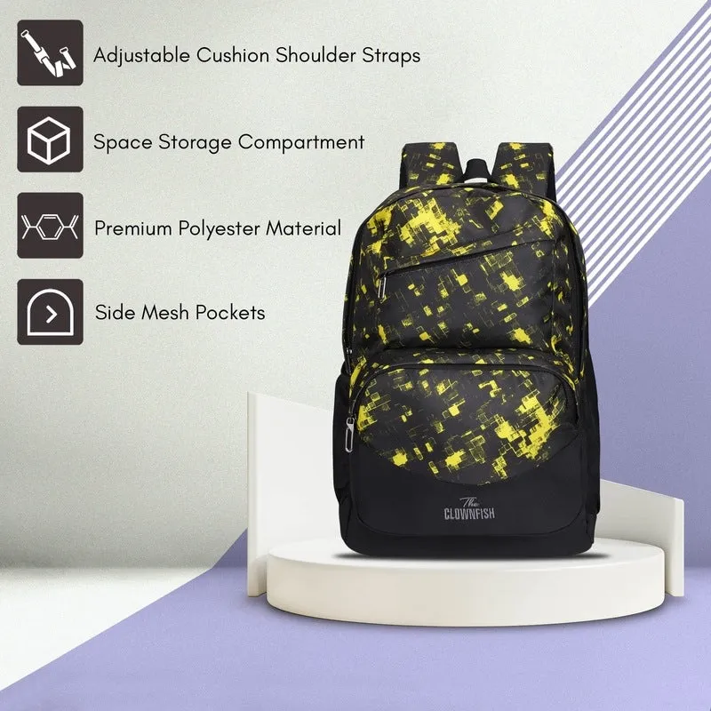 THE CLOWNFISH Valeria Polyester 16 Litres Unisex Travel Laptop Backpack for 14 inch Laptop (Grey)