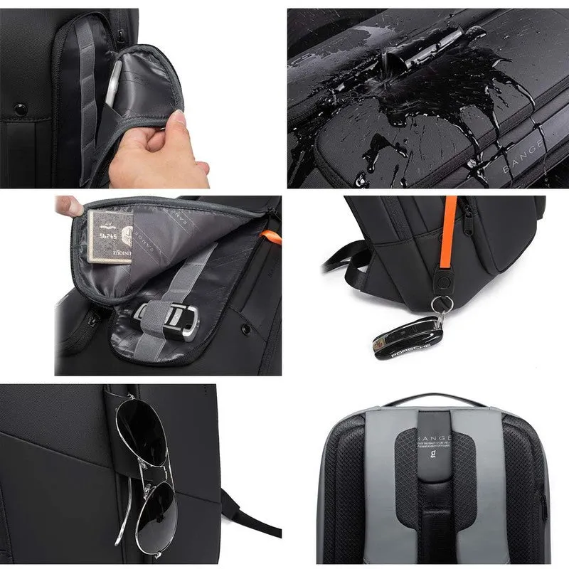 THE CLOWNFISH Water Resistant Anti-Theft Laptop Backpack | Spacious Compartment | Grey