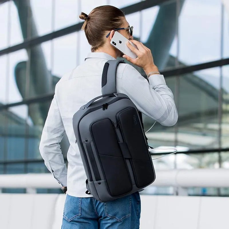 THE CLOWNFISH Water Resistant Anti-Theft Laptop Backpack | Spacious Compartment | Grey