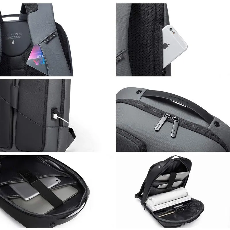 THE CLOWNFISH Water Resistant Anti-Theft Laptop Backpack | Spacious Compartment | Grey