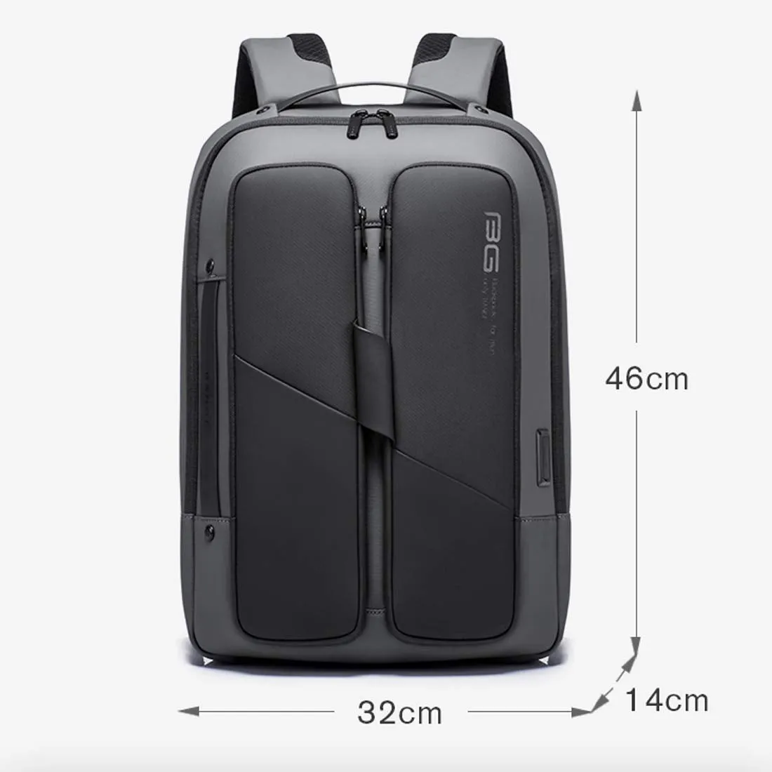 THE CLOWNFISH Water Resistant Anti-Theft Laptop Backpack | Spacious Compartment | Grey