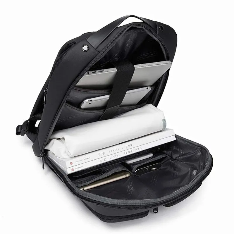 THE CLOWNFISH Water Resistant Anti-Theft Laptop Backpack | Spacious for Travel | 15.6" | Black