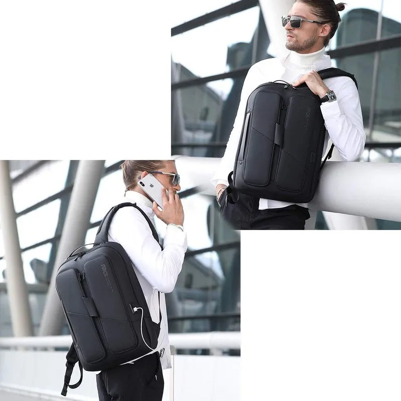 THE CLOWNFISH Water Resistant Anti-Theft Laptop Backpack | Spacious for Travel | 15.6" | Black