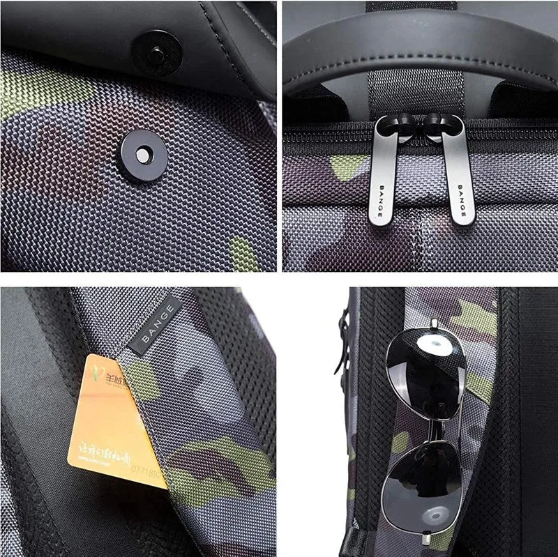 THE CLOWNFISH Water Resistant Laptop Backpack - Anti-Theft, Foldable | 30L | Camouflage-Purple