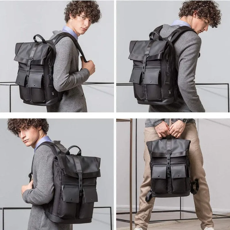 THE CLOWNFISH Water Resistant Laptop Backpack - Anti-Theft, Foldable | 30L | Camouflage-Purple