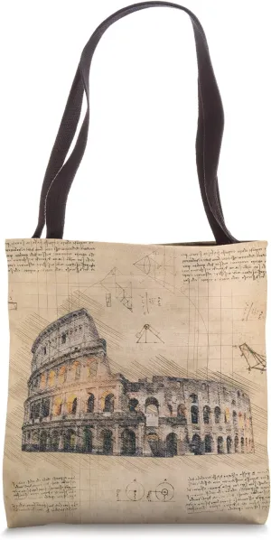 The Colosseum in Rome Vintage Italian Architecture Art Tote Bag